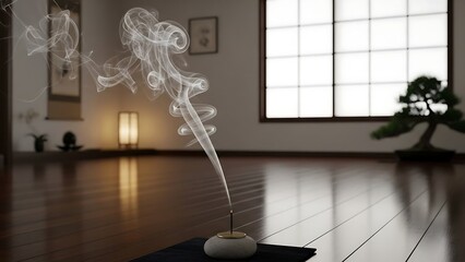 Neon flower sculpture in modern room.