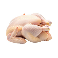 Whole raw chicken with background removal