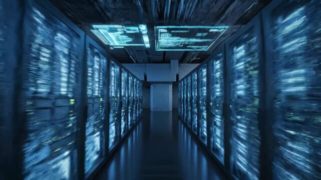 server room with data racks