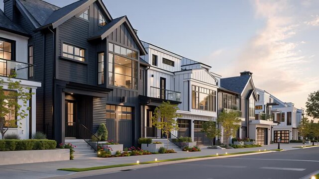 Luxury residential market segment concept, high-end modern residences with refined architectural details, soft natural lighting, clean commercial editorial style