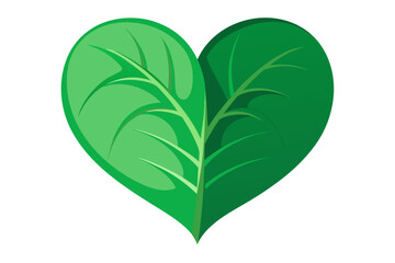 green leaf heart