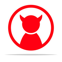 Devil user avatar icon transparent vector isolated