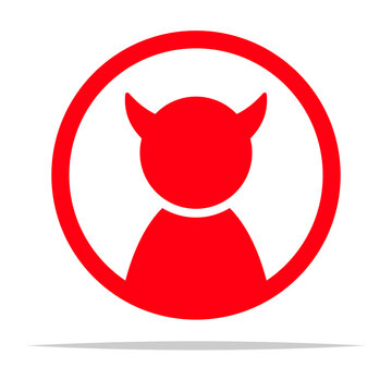 Devil user avatar icon transparent vector isolated