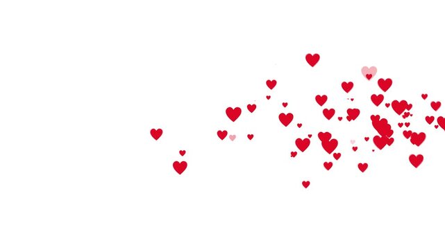Red Hearts Flying Icon &ndash; Flying Hearts Motion Background &ndash; Love Animation for Valentine&rsquo;s Day Romantic Video