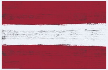 latvian flag with paint strokes