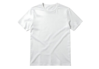 Blank white crew neck t-shirt template for product design and advertising mockup.