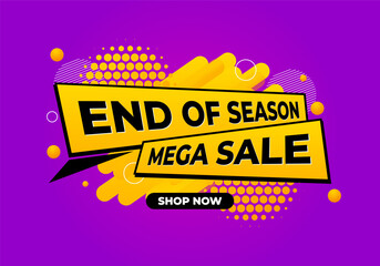 Banner Vector EPS End Of Season Sale and Mega Sale Design Template