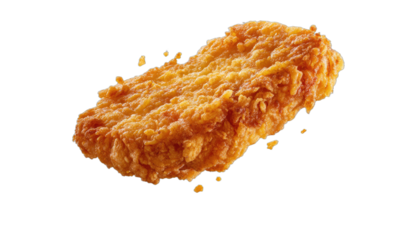 Golden brown, crispy fried food item with a rough, textured surface