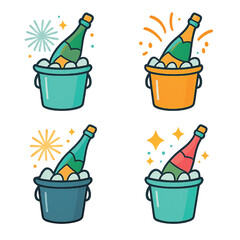 Ice bucket champagne sets