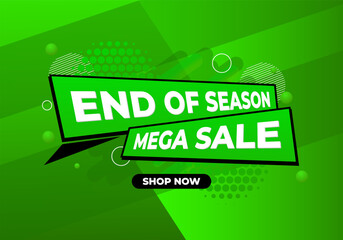 Banner Vector EPS End Of Season Sale and Mega Sale Design Template