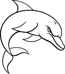 Dolphin animal mean tough sports team mascot design