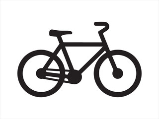 Fototapeta premium A silhouette of a road bicycle with drop handlebars and thin tires against on vector illustration