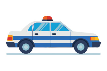 police car on white background (8) © Brojendra