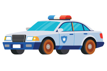 police car on white background (6) © Brojendra