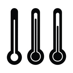 Thermometer Vector, Silhouette, Illustration