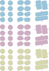 ふせんみたいな吹き出しセット