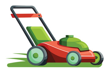 Fototapeta premium lawn mower on white background (14)