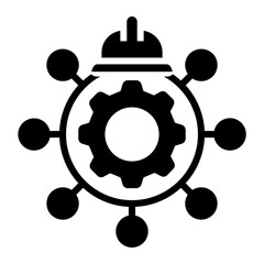 Fototapeta premium safety procedure Solid icon