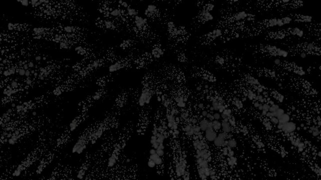 Fireworks Explosion on transparent background with alpha channel