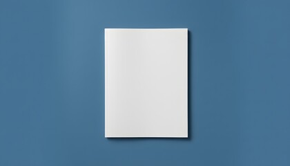 Blank Flash Magazine Cover Mockup Design on Blue Background