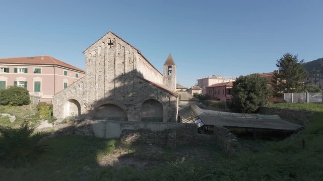 Noli, Italy, the Romanesque Church of San Paragorio