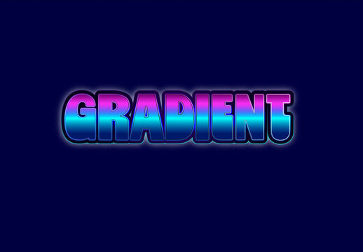 Gradient Texture Text Effect