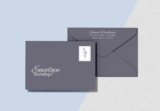 Envelope Mockup with Front and Back Views