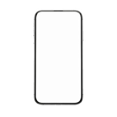 "Blank Smartphone Screen with White Background"
