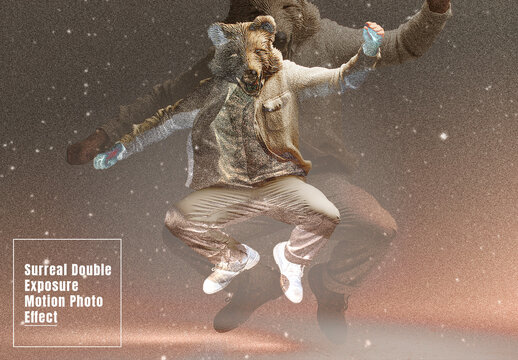 Surreal Double Exposure Motion Photo Effect