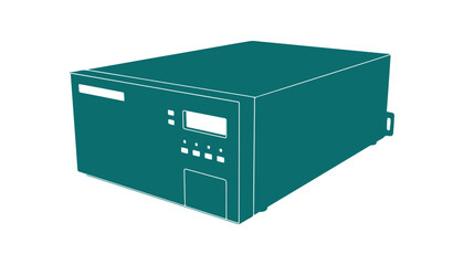 An easy-to-understand illustration of a voltage stabilizer presented in a colorful perspective view.

