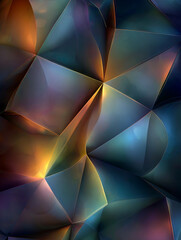 Obraz premium Vibrant Abstract Polygonal Background With Smooth Gradients And Warm Neon Highlights