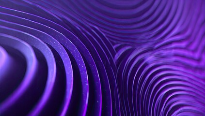 Abstract render featuring layered, curved lines in varying shades of purple