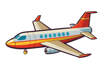 airplane on white background