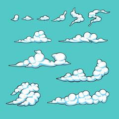 Foam or cloud decoration for background