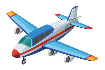 airplane on white background