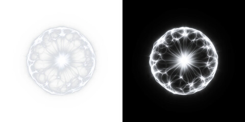 Abstract White Light Portal with Energy Network, Transparent