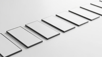 Close-up of white piano keys on a white background