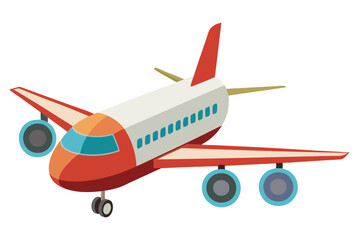 airplane on white background