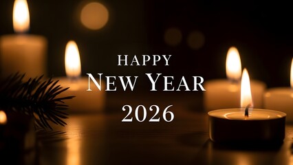 candles in the dark happy new year 2026