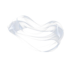 Futuristic White Energy Wave Isolated Element