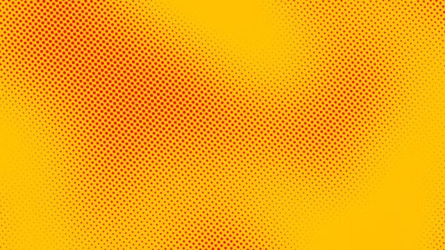 Abstract background animation wave pattern dots halftone gradient yellow and orange