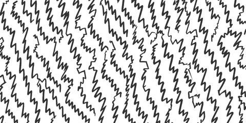 Black jagged lines on white background abstract pattern 6