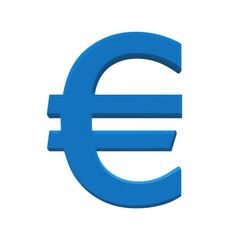 Obraz premium Bold blue euro symbol 3d rendering representing european currency and finance concepts