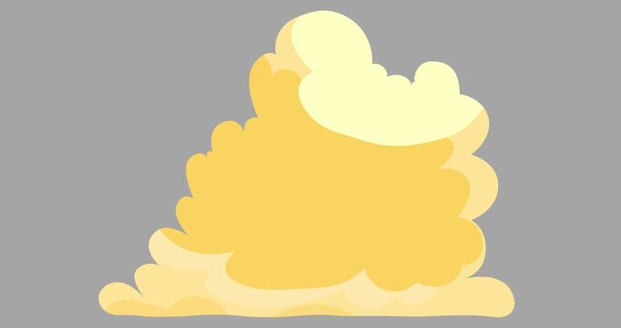 Cloud cumulonimbus isolated for background cartoon animation. Slow moves of very big cloud for flat design business explainer project video movie hd or 4k. Cool asset for modern sky backdrop.
