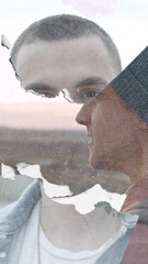  Vertical Paper Cut Transition 08