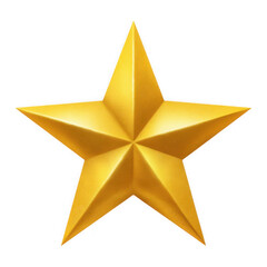 Shiny golden star icon symbol of excellence achievement success and quality
