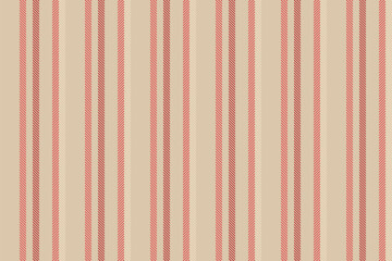 Obraz premium Bresentation texture lines vector, kid stripe seamless fabric. Rverlay vertical textile background pattern in light and red colors.