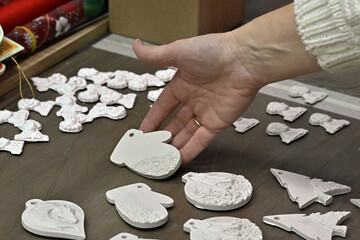 plaster, gypsum, hand-painted, colorful, handmade, handcrafted, figurine, statue, sculpture, home decor, interior, artistic, craft