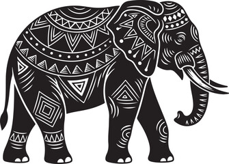Fototapeta premium Mandala Elephant Tribal Art Vector Illustration
