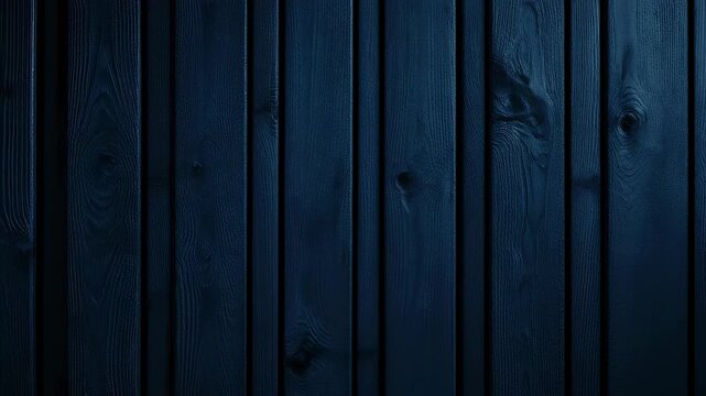Dark blue wooden planks with visible grain and knots, creating a textured backdrop